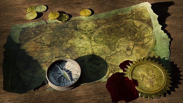 kompas na mapě
